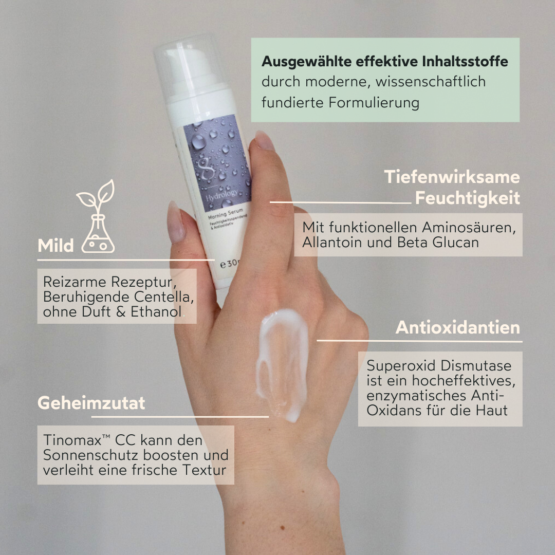 Intensive Feuchtigkeit: Mit hydratisierenden Aminosäuren, Beta-Glucan, Allantoin und Centella Asiatica.